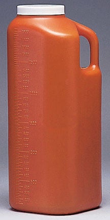 24 Hour Urine Specimen Collection Container Fisherbrand 3,000 mL (101 oz.) Screw Cap Unprinted NonSterile (Case of 40)