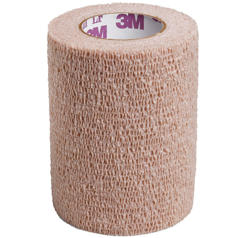 Solventum Corporation 3M Coban LF Self-adherent Closure Cohesive Bandage, 3 Inch x 5 Yard, Tan (24/CS) 