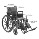 McKesson Brand McKesson Wheelchair, 18 Inch Seat Width 