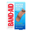 Band-Aid Water Block Tough Strips Bandages 1 x 3.25 Inch (Box of 20) 