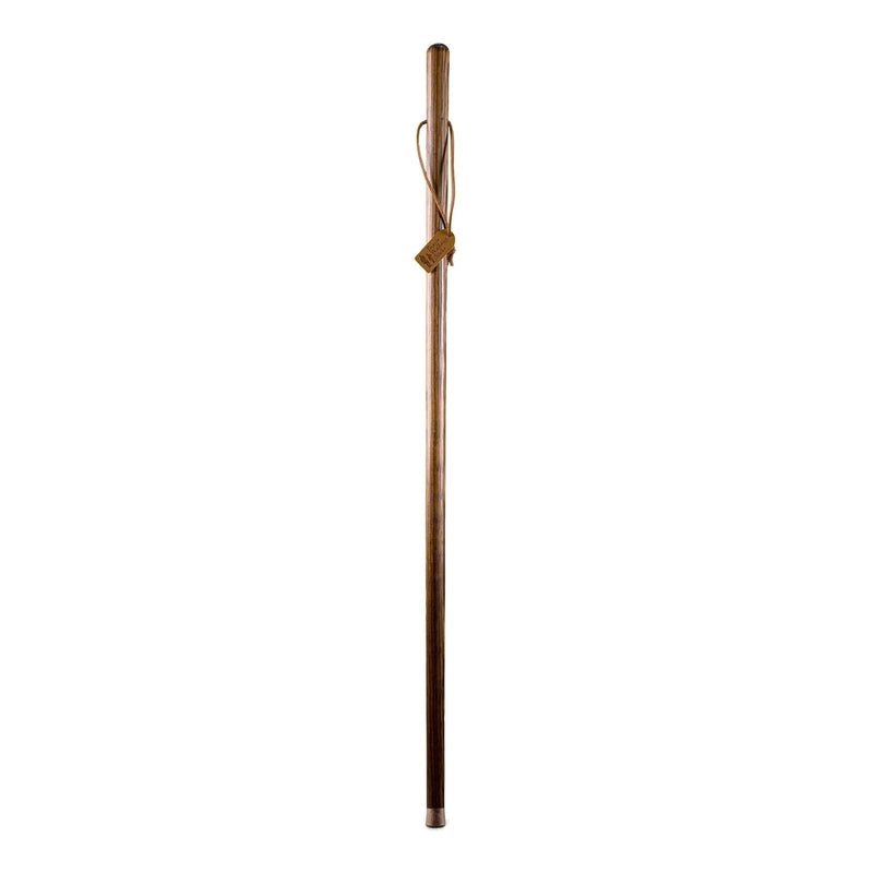 Mabis Healthcare Brazos Traditional Straight Pine Handcrafted Walking Stick, 55-Inch, Brown 