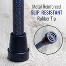 DMI Lightweight Adjustable T-Handle Cane, Blue, 31 – 40 Inch Height (Each)