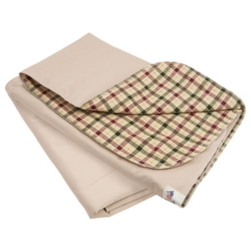 Beck's Classic Reusable Underpad, Autumn Beige Plaid, Heavy Absorbency, 34 x 36" (Dozen)