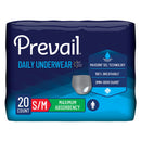 Prevail Men's Daily Maximum Absorbent Underwear, Small / Medium (Case of 80)