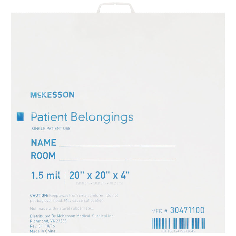 McKesson Patient Belongings Bag With Snap Closure (Case of 250)