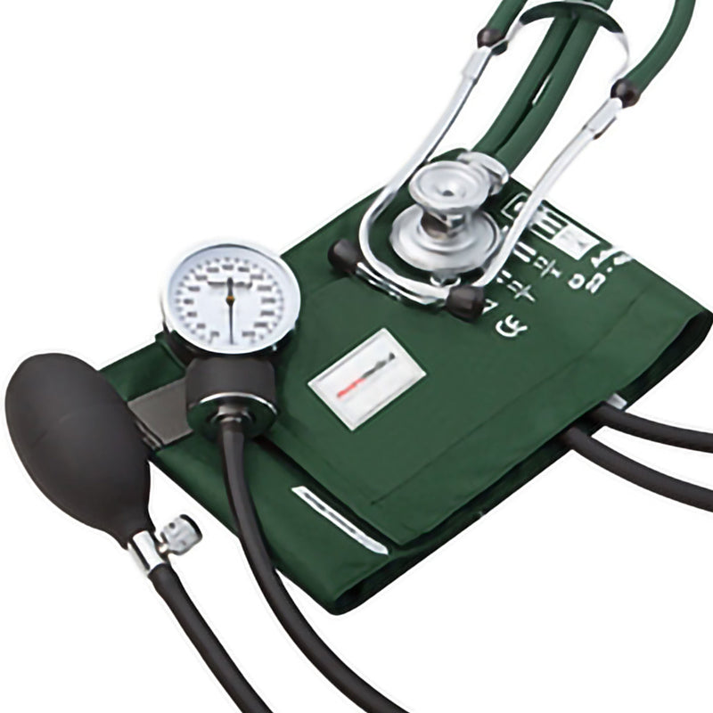 Reusable Aneroid / Stethoscope Set McKesson Brand 23 to 33 cm Adult Cuff Dual Head Sprague Stethoscope Pocket Aneroid (Case of 12)