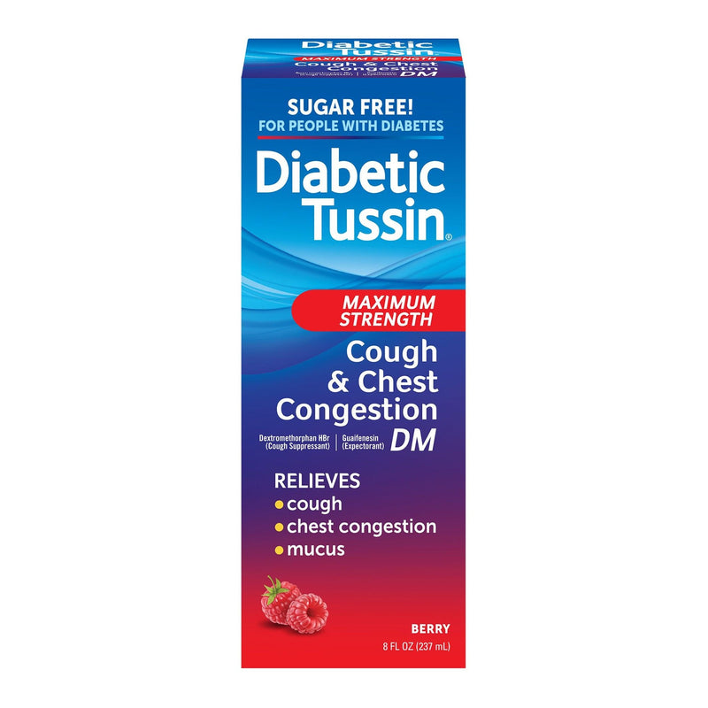 Diabetic Tussin Max Strength Cough & Chest Congestion Liquid Berry Sugar Free (Each) 