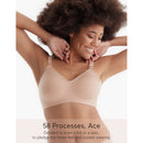 Nursing Bra Momcozy 34 to 36 Inch Chest Medium Beige Back Hook and Eye Closure Adjustable Shoulder Strap (Each)