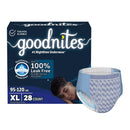 Kimberly Clark GoodNites Night Time Underwear, Extra Large for Boys weighing 95 – 140 lbs. (28/CS) 