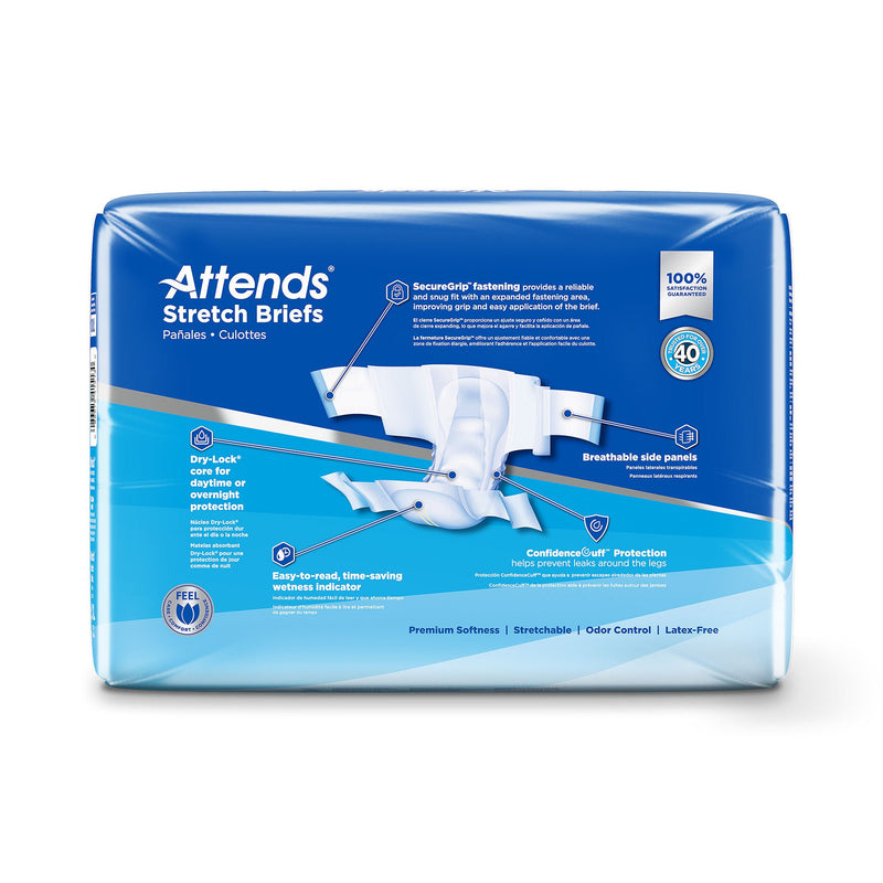 Attends Stretch Briefs, Large / X-Large (Case of 96)