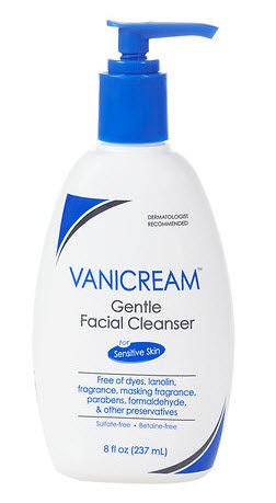Vanicream Gentle Facial Cleanser for Sensitive Skin, Unscented, 8-ounce Bottle