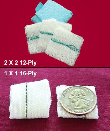 Gauze Sponge Fabco ORS 2 X 2 Inch 12-Ply Sterile X-Ray Detectable 10 per Pouch (Case of 500)