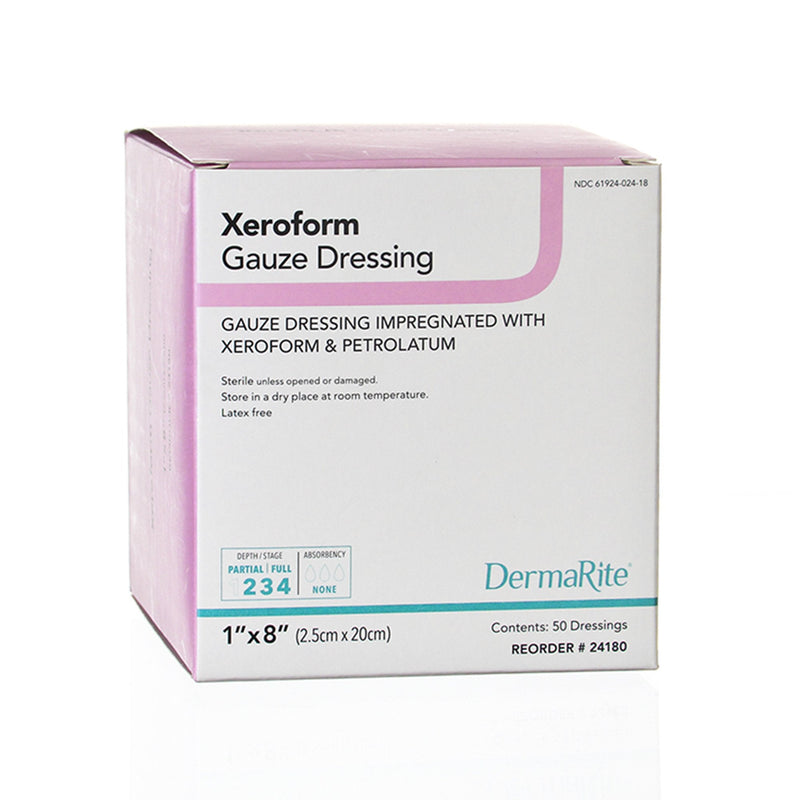 Xeroform Petrolatum Impregnated Dressing Xeroform Strip 1 X 8 Inch Sterile 