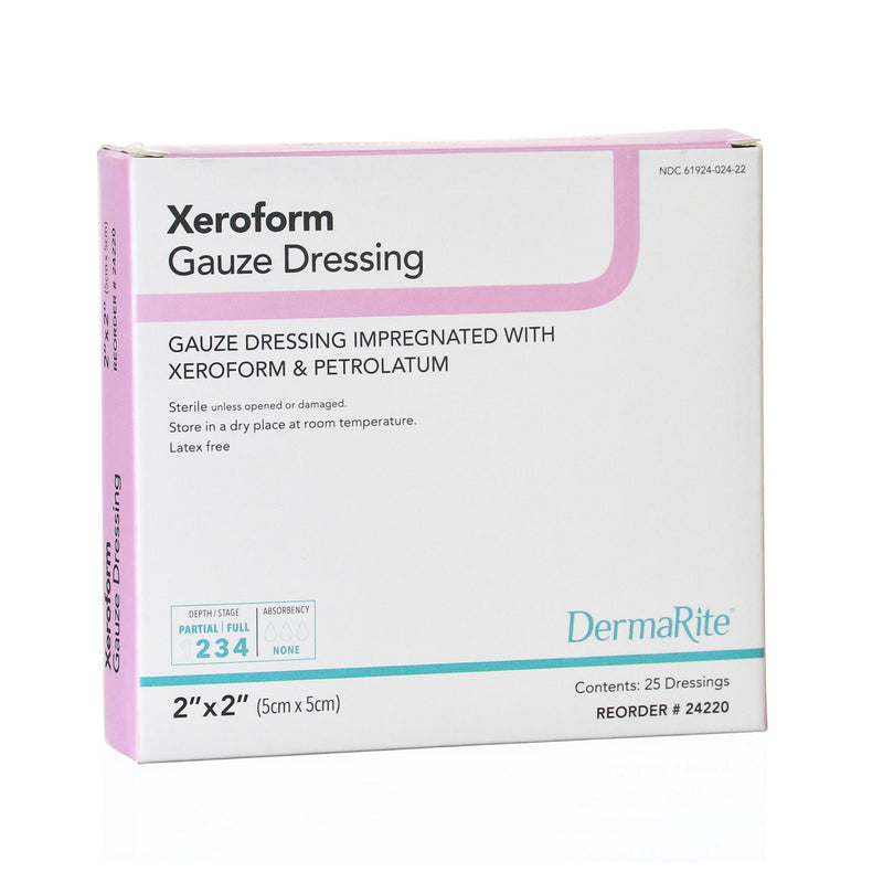 Xeroform Petrolatum Impregnated Dressing Xeroform Square 2 X 2 Inch Sterile 