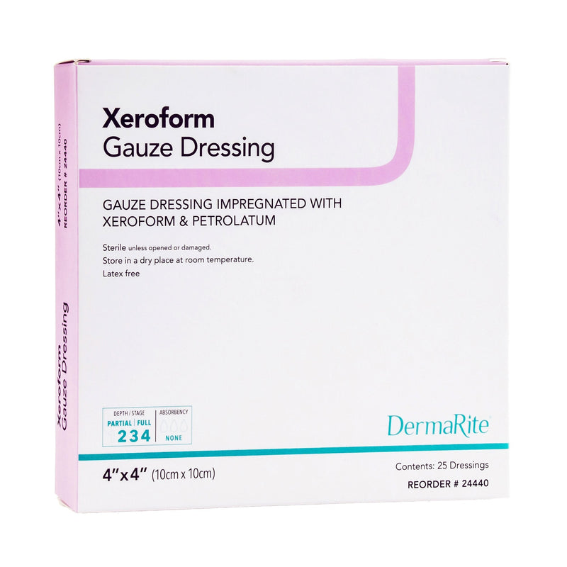 Xeroform Petrolatum Impregnated Dressing Xeroform Square 4 X 4 Inch Sterile 