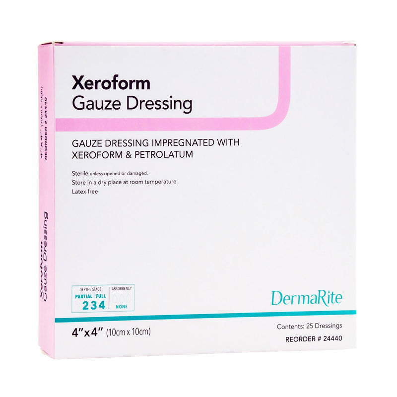 Xeroform Petrolatum Impregnated Dressing Xeroform Square 4 X 4 Inch Sterile 