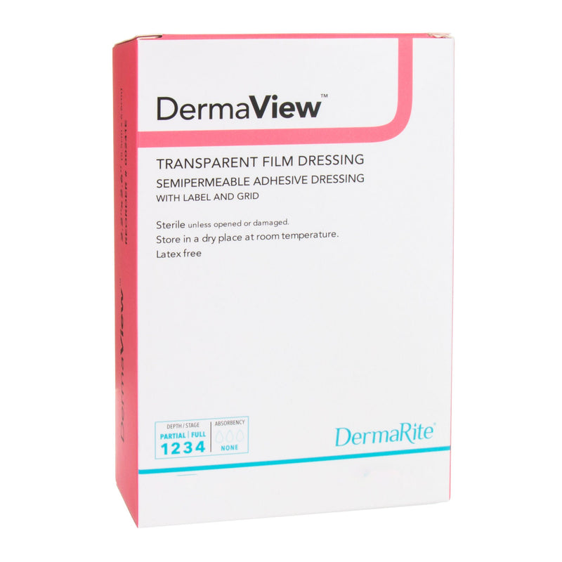 DermaView Transparent Film Dressing, 4 x 5 Inch (Box of 50)