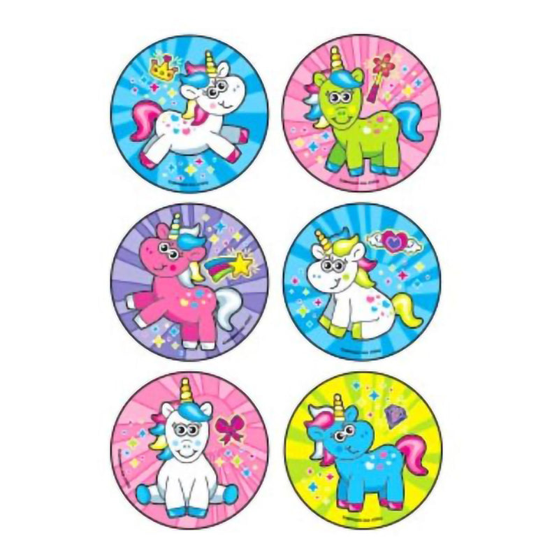Medibadge Sticker Kids Love Stickers 90 per Roll Cartoon Unicorns 2-1/2 Inch Diameter