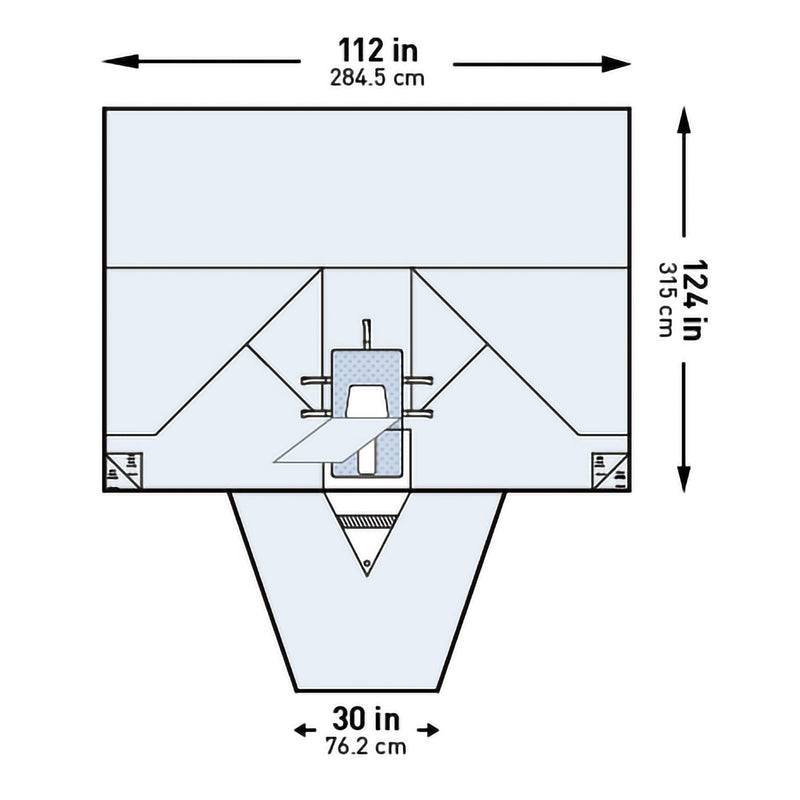McKesson Sterile LAVH Laparotomy Drape, 112 x 30 x 124 Inch (Case of 10)