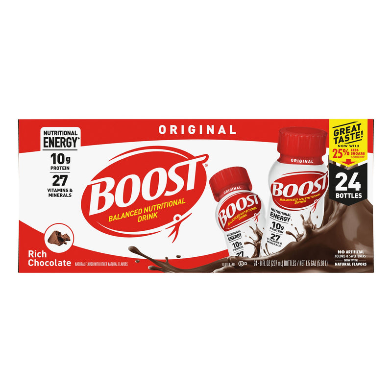Boost Original Chocolate Balanced Nutritional Drink, 8-ounce bottle (24/CS)