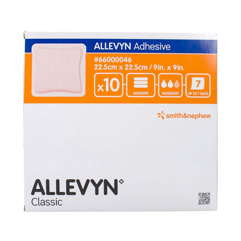 Foam Dressing Allevyn Adhesive 9 X 9 Inch With Border Film Backing Adhesive Square Sterile