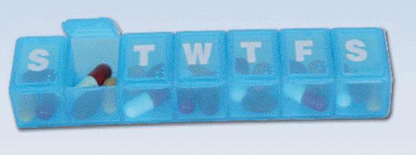 Apothecary Products Apothecary Products Weekly Pill Planner, 1 x 2-3/4 x 8 Inch (6/PK) 