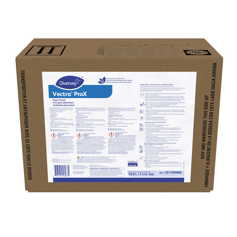 Floor Finish Vectra ProX Liquid 5 gal. Jug Ammonia Scent Manual Pour (Case)