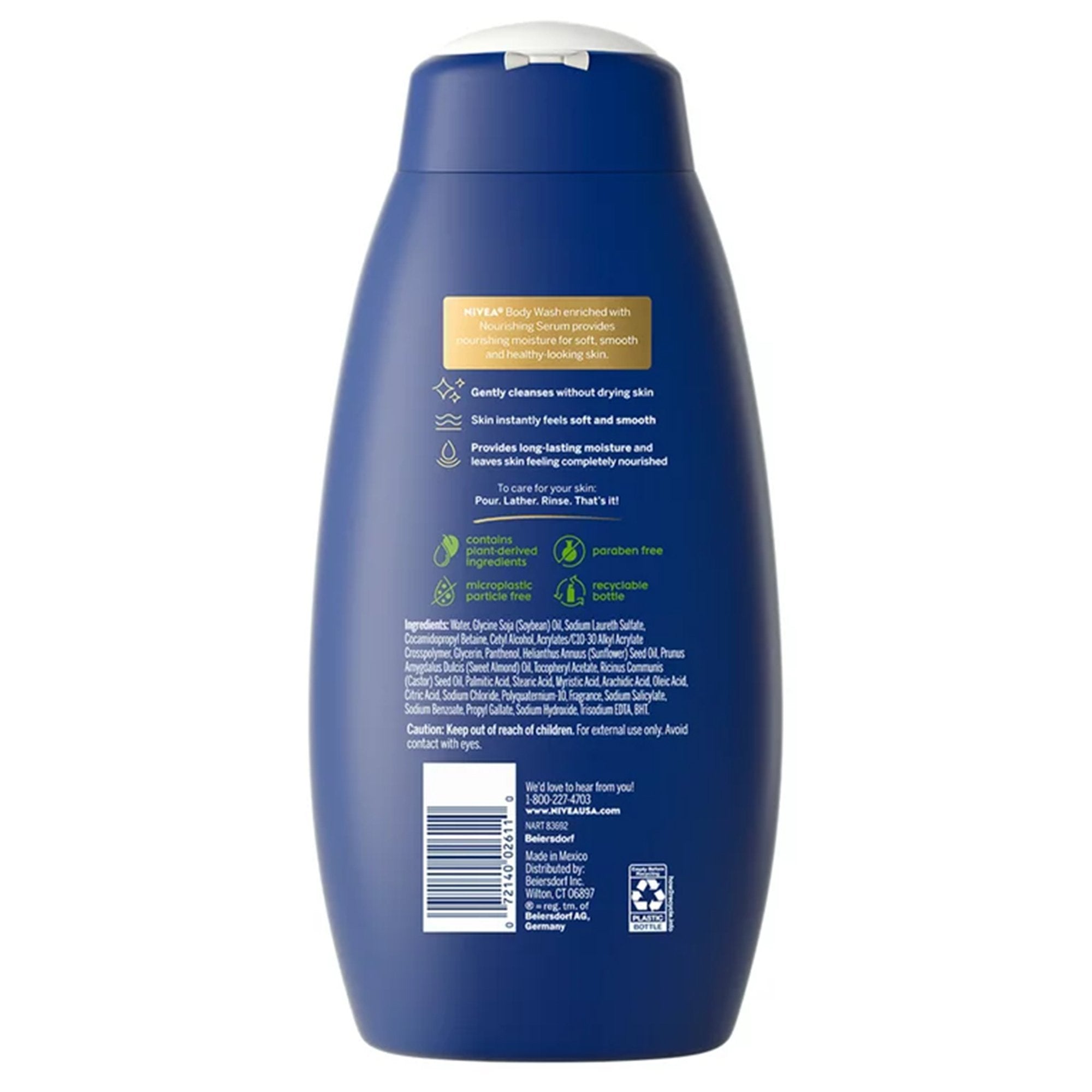 Beiersdorf Nivea Nourishing Body Wash with Nourishing Serum, 20 oz. 