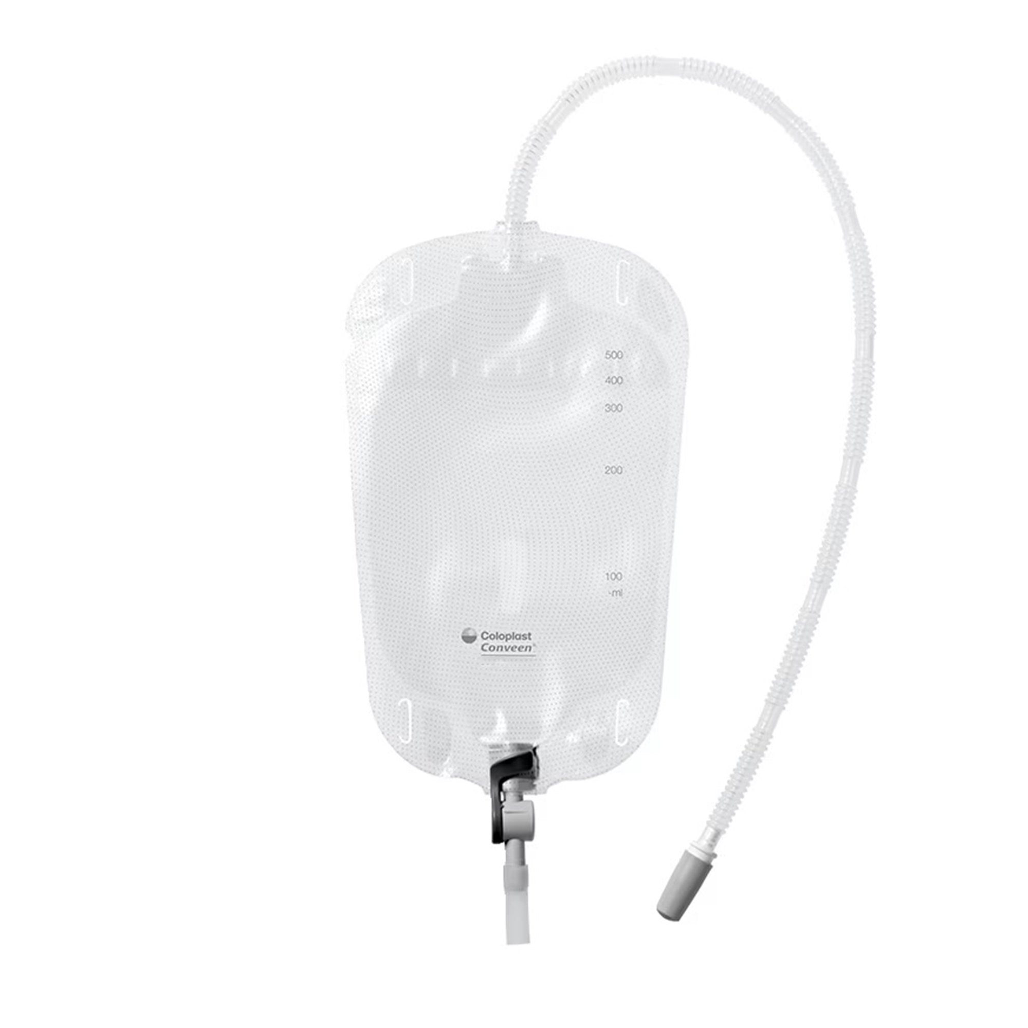 Urinary Leg Bag Conveen Security+ Anti-Reflux Valve Sterile 1,000 mL Vinyl / Flocked 