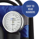 Mabis MatchMates Aneroid Sphygmomanometer & Stethoscope Blood Pressure Kit, Blue (Each)