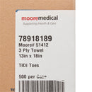 McKesson Nonsterile White / Blue Cartoon Toes Procedure Towel, 13 x 18 Inch (Case of 500)