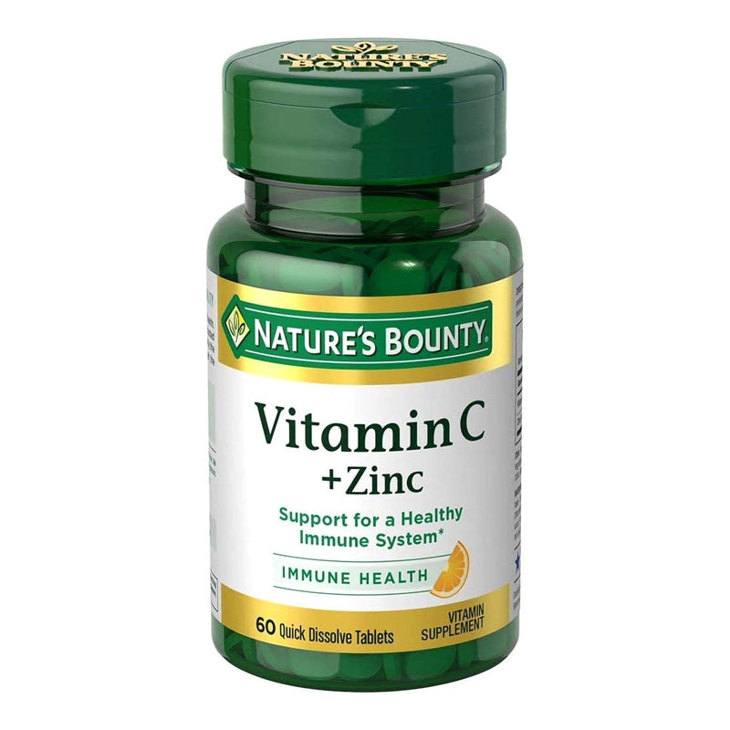 Nature's Bounty Quick Dissolve Vitamin C plus Zinc (Bottle of 60)