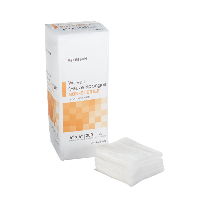 McKesson Gauze Sponge, 4 x 4 Inch, 16-Ply (Case of 2000)