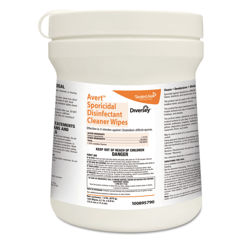Essendant Co/United Stationers Avert Sodium Hypochlorite Surface Disinfectant Cleaner Wipes (1920/CS)