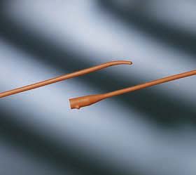 Urethral Catheter Bardia Coude Olive Tip Red Rubber 18 Fr. 16 Inch Length (Case of 100)