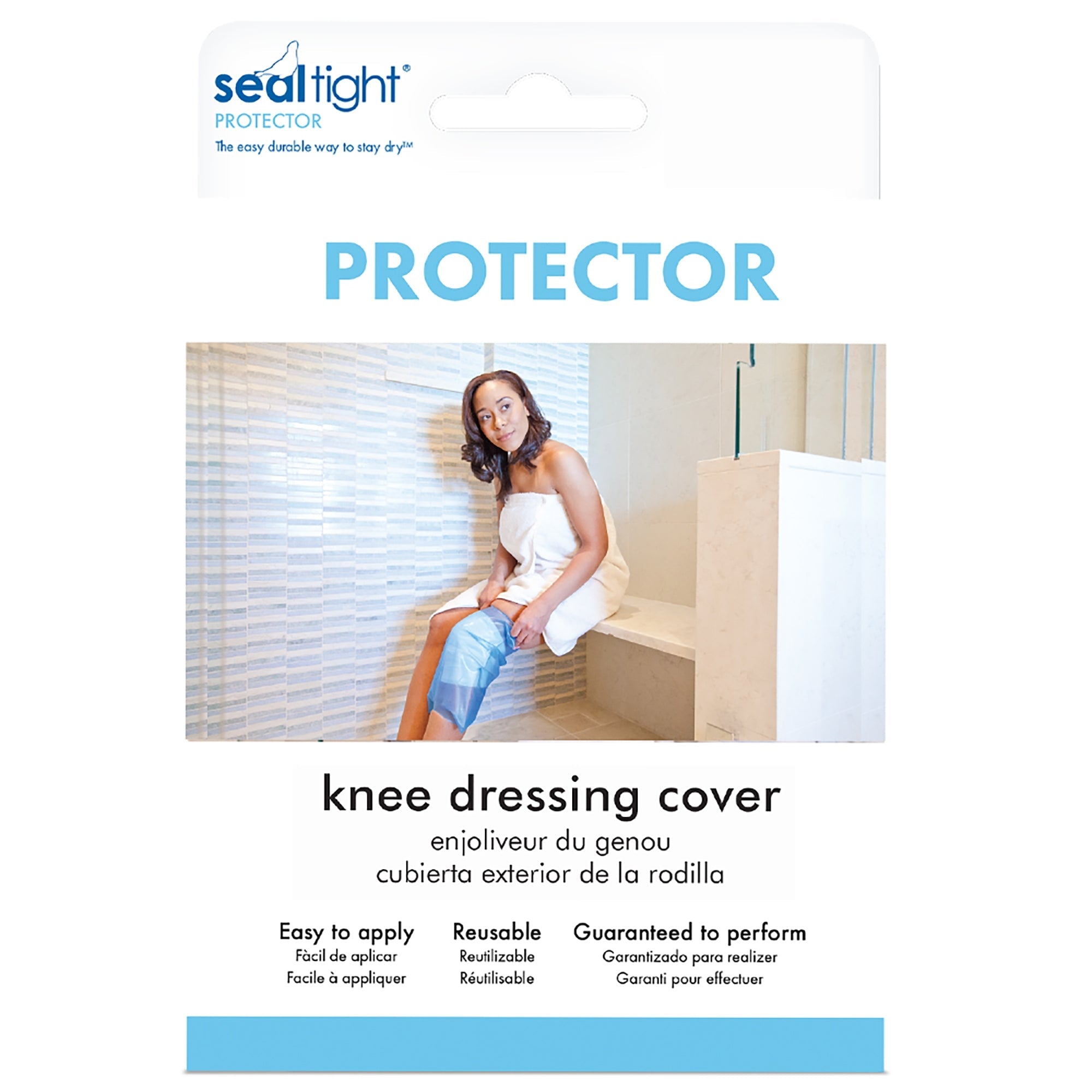 Knee Cast and Bandage Protector SEAL-TIGHT Protector Medium Thermoplastic Elastomer 19 to 23 Inch Thigh Circumference 