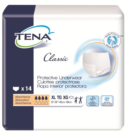 UNDERWEAR UNISEX XL WHT14/PK 4PK/CS
