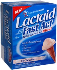Lactaid Fast Act Chewables Vanilla Twist Flavor (Bottle of 60)