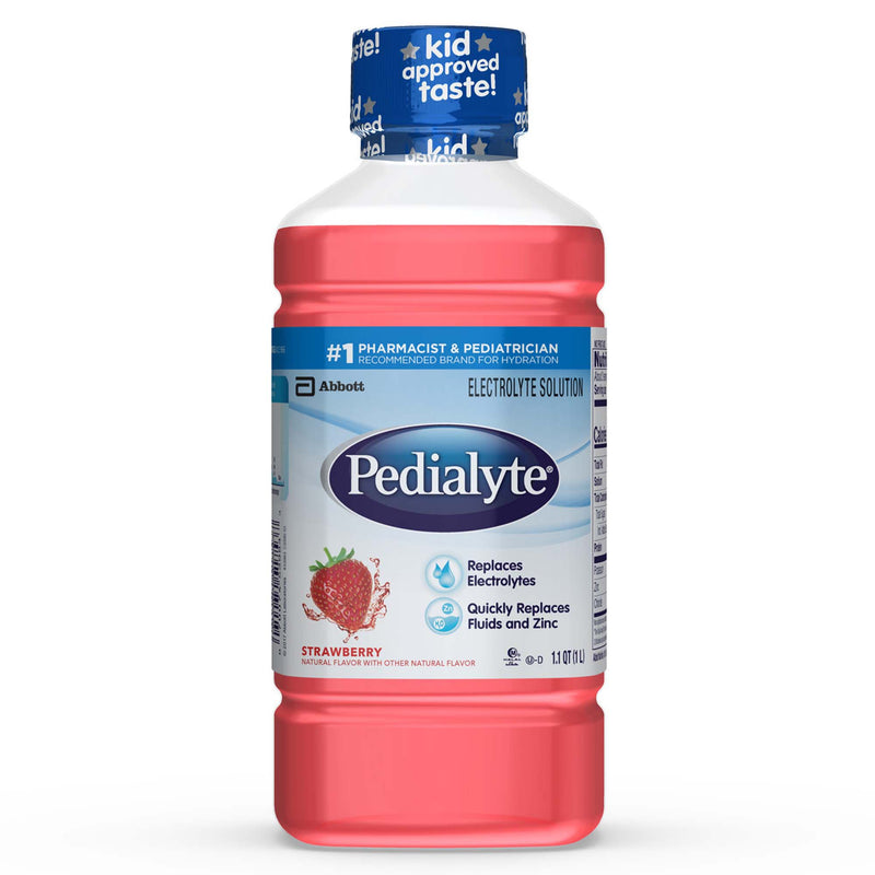 Pedialyte Strawberry Electrolyte Solution, 1 Liter (Case of 8)