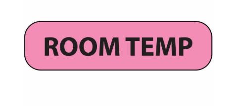 Pre-Printed Label MedVision Auxiliary Label Fluorescent Pink Paper Room Temp Black Alert Label 3/8 X 1-7/16 Inch (Roll of 666)