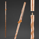 Mabis Healthcare Brazos Twisted Oak Traveler's Handcrafted Walking Stick, 55-Inch, Brown 