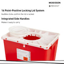 McKesson Brand McKesson Prevent Sharps Container, 12 Gallon, 20-4/5 x 17-3/10 x 13 Inch (8/CS) 