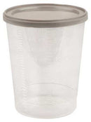 CONTAINER SPECIMEN CLEARW/OVERCAP 8 OZ 500/CS
