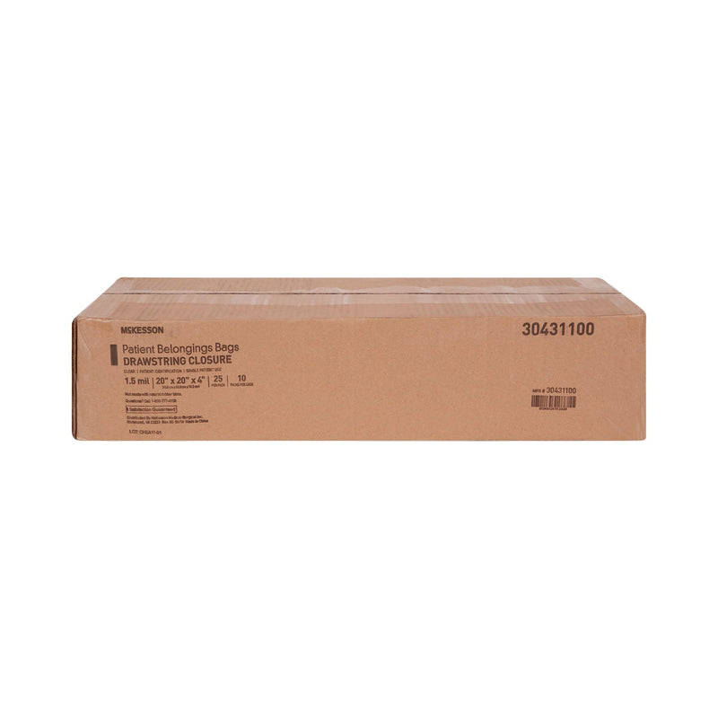McKesson Patient Belongings Bag, Clear (250/CS) 