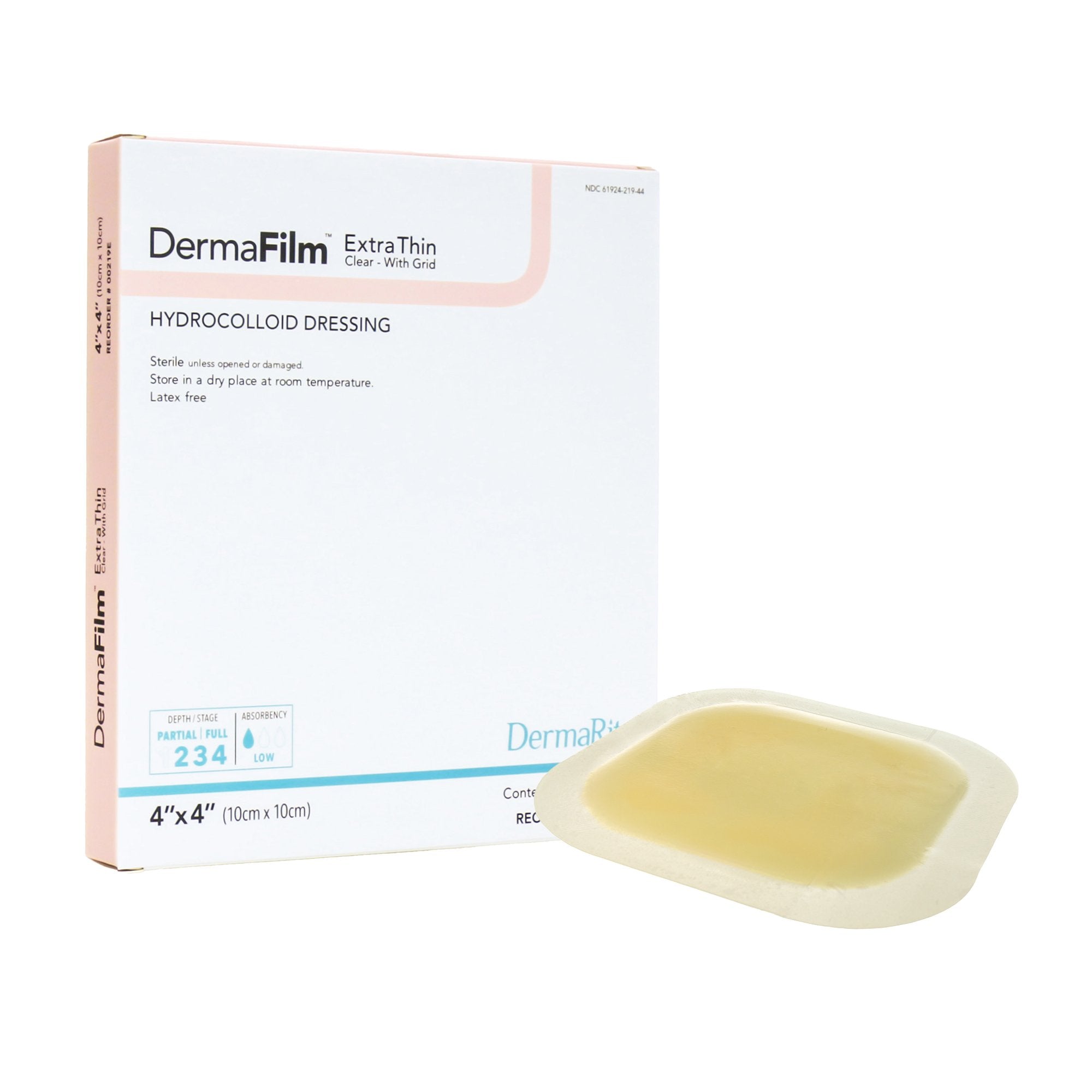 Sion Brands LLC DermaFilm Hydrocolloid Dressing, 4 x 4 Inch (10/BX) 