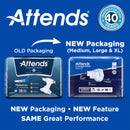 Attends Briefs with Overnight Protection, Medium (Case of 72)