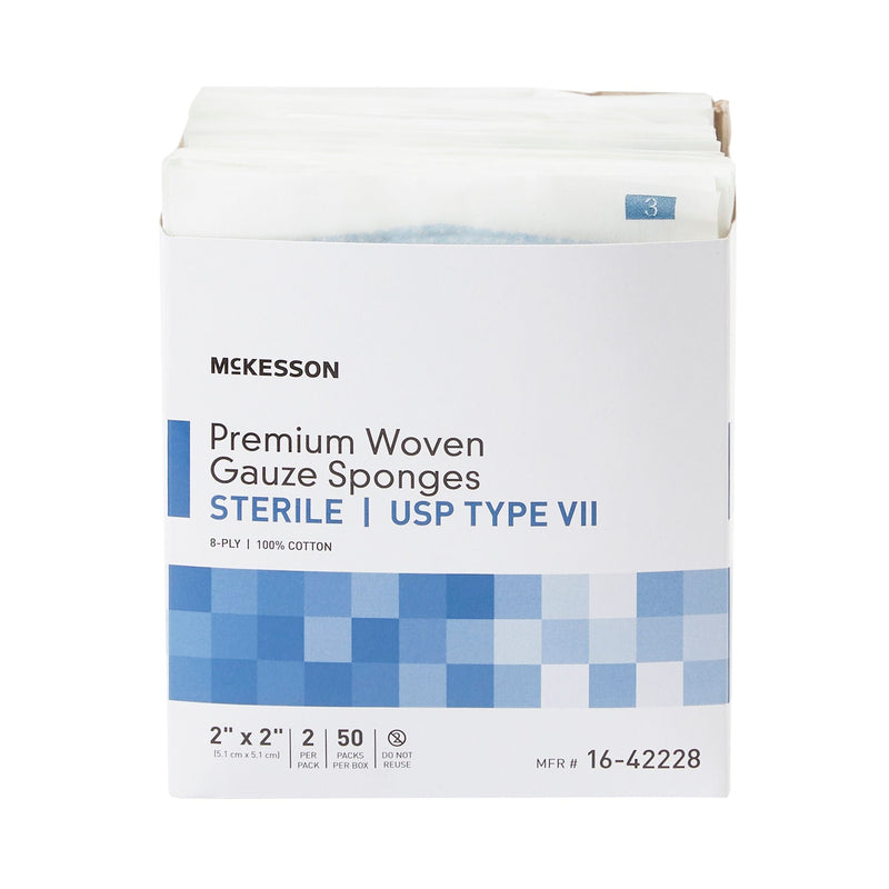 McKesson Sterile USP Type VII Gauze Sponge, 2 x 2 Inch, Eight Ply (1500/CS) 