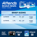 Attends Stretch Briefs, Large / X-Large (Case of 96)