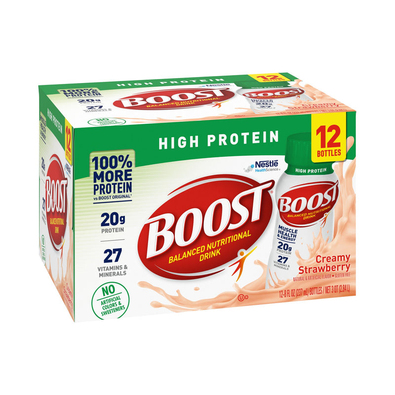 Boost High Protein Strawberry Complete Nutritional Drink, 8-ounce Bottle (Case of 24)
