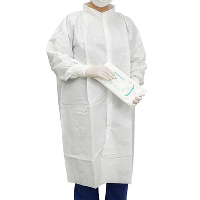 Cleanroom Lab Coat Contec CritiGear White 2X-Large Knee Length Microporous Fabric Disposable (30/CS)